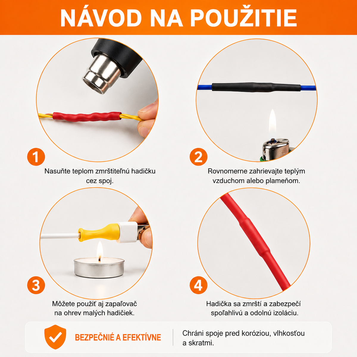 Sada 580 zmršťovacích bužírok