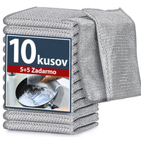 Abrazívna mikrovláknová utierka na riad (sada 10 kusov)
